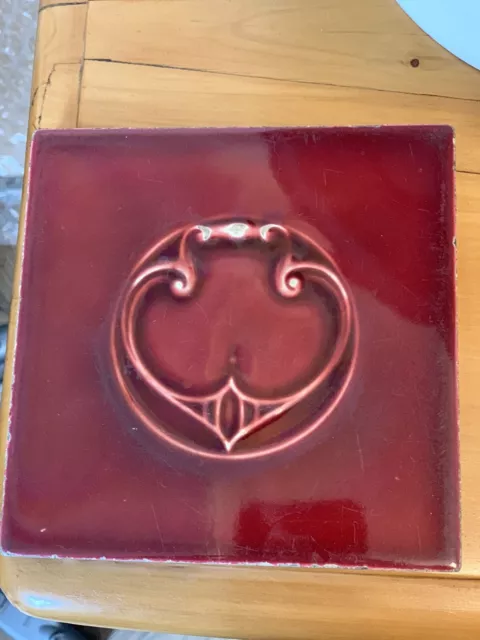 Antique Minton Art Nouveau Hollins & Co Tile 3