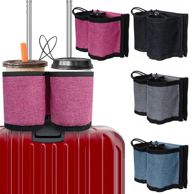 Luggage Travel Mugs Cup Holder Free Hand Drink Carrier Roll On Suitcase Handles