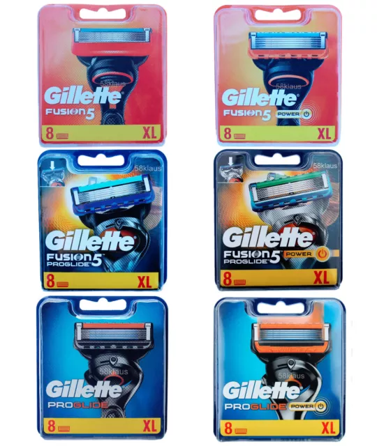 Gillette Fusion5 ProGlide Power Auswahl an Klingen 8 12 16 24 32 36 40 48