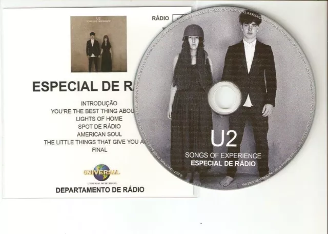 U2 “Songs Of Experience” Rare Brazilian 7 Track Album Sampler Promo Cd