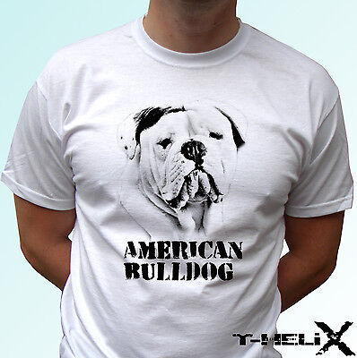 American Bulldog - dog t shirt top tee design - mens womens kids & baby sizes