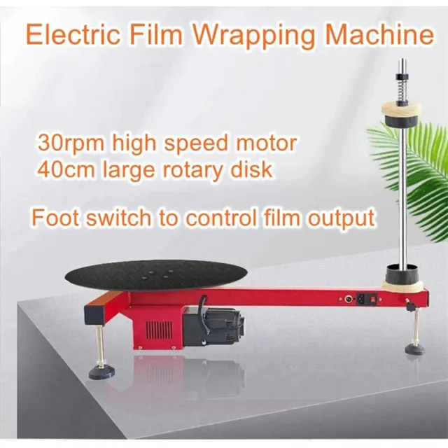 220V Electric Stretch Film Wrapping Machine Dispenser Tools Pallet Packing