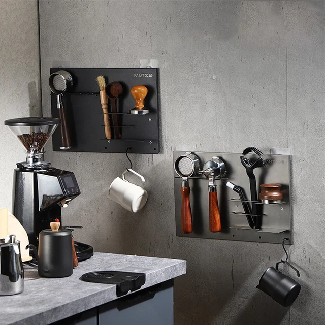 KHAVA Station De Tassage Pour Expresso | Station De Tassage à Café En Bois 58 Mm | Organiseur Pour Expresso Et Porte-filtre | Organiseur De Station à