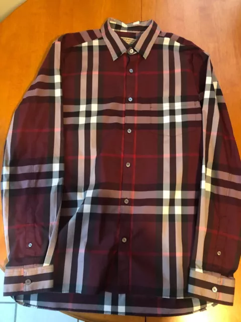 BURBERRY long-sleeved men's check shirt