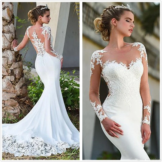 Abito da Sposa Vestito Sposa Maniche Lunghe Babycat collection Mermaid QC90