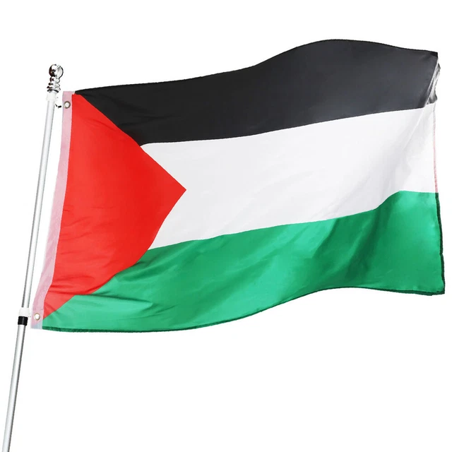 PALESTINE PALESTINIAN FLAG 5Ft X 3Ft Eyelets Fast Despatch Premium