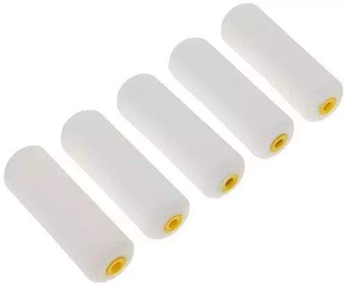 163-P, 165-5 | 4” Fine Finish Foam Roller Refills (5 Pack) | Foam Paint Rolle...