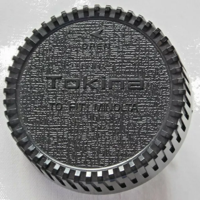 Genuine Tokina Rear Lens Cap - For Minolta MD/MC Manual Focus Lenses