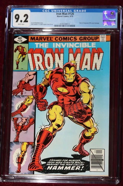 Invincible Iron Man 126 Cgc 9.2 White Pages Homage Tales Of Suspense 39 Cover!