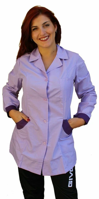 Camice Da Lavoro Donna Polycotton - Mezza Manica, 3 Tasche, Made In Italy, Per Maestre, Alimentari, Cameriere - Foto 7