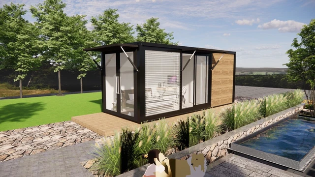 ML001 Luxury Modern Prefabricated Home Tiny Wooden Prefab House Buildings Cabins