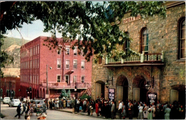 Central City, Colorado Postcard OPERA HOUSE Line / Street Scene c1960s Unused