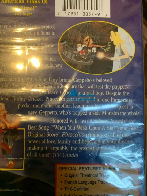 Pinocchio Disney Gold Collection DVD NEW factory sealed w/ Buena Vista Logo READ 3
