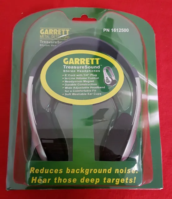 Garrett PN1612500 Metal Detectorist's "Treasure Sound" Headphones. New In Pkg.