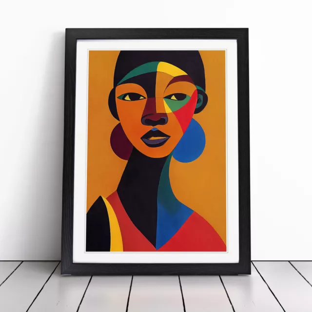 African Woman Cubism Vol.1 Wall Art Print Framed Canvas Picture Poster Decor