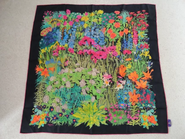 Liberty London 100% Silk Scarf 34" Sq - Made Italy - Floral Garden - Charity Lot