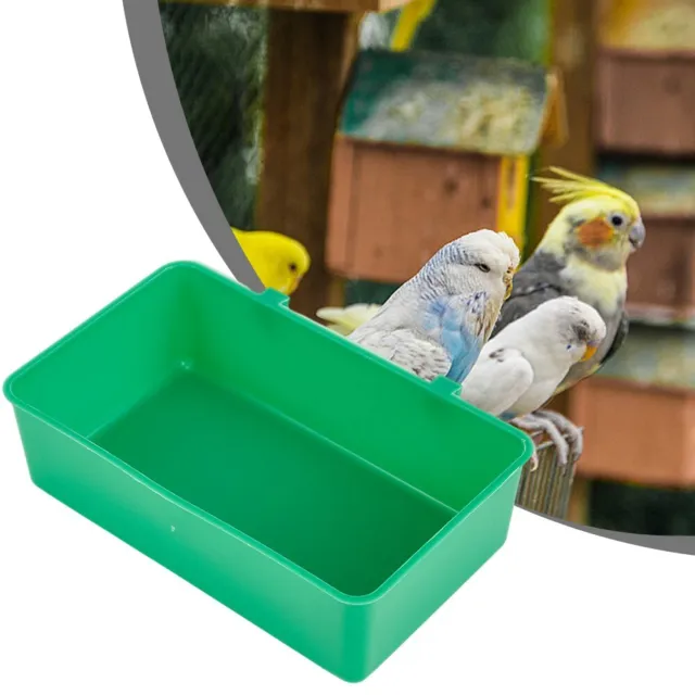 Plastic Bird Water Bath Tub Pet Bird Bowl Parrots/Parakeet Birdbath Cage-Hanging