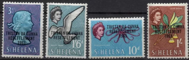 TRISTAN DA CUNHA/1963/MH/SC#58, 62-4/ QUEEN ELIZABETH II / QEII/ 10p & 1sh MNH