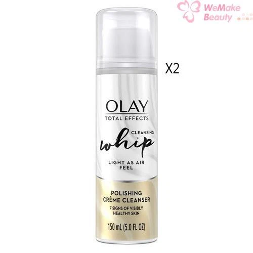 Olay Total Effects Cleansing Whip Polishing Creme Cleanser 2 Packs New