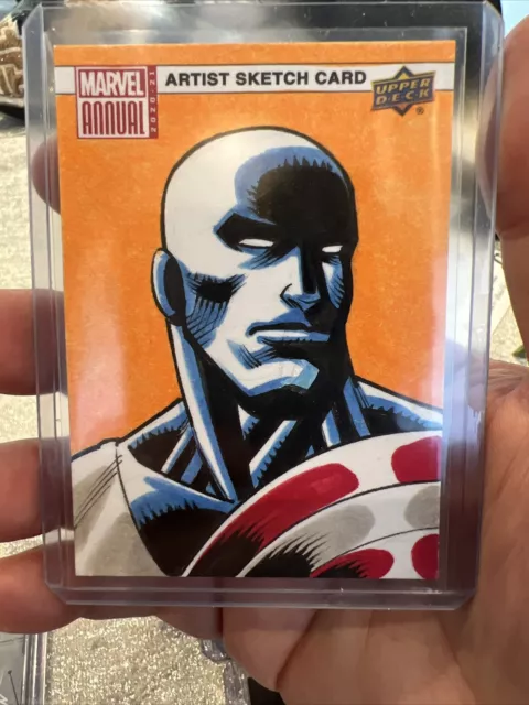 2020-21 Marvel Annual Artist Sketch Captain America by Caio Majado