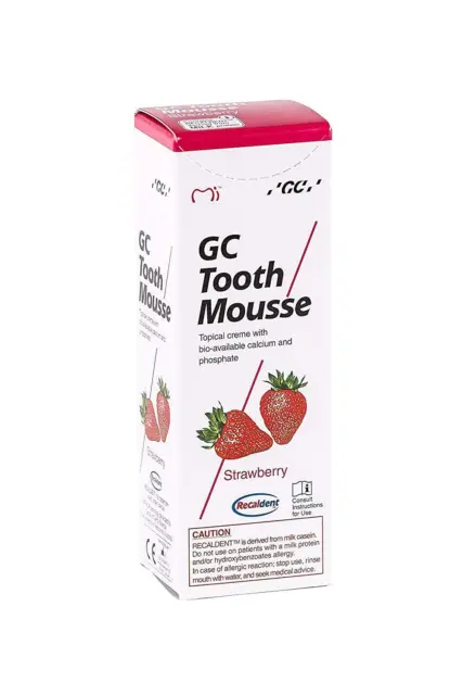 GC Tooth Mousse Paste 35/70/105ml Tube Erdbeere Recaldent Laktosefrei NEU