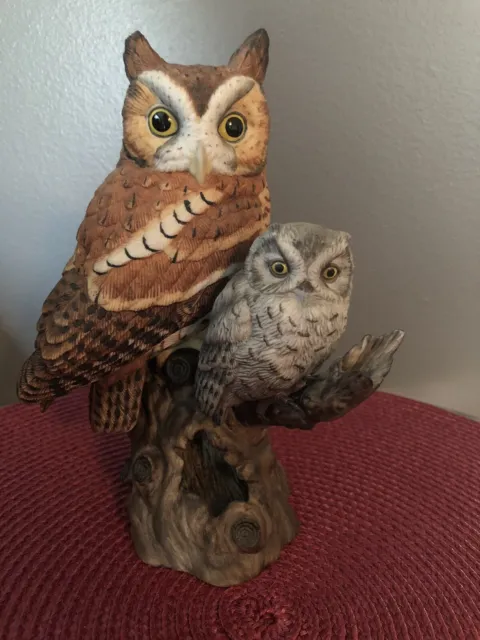 Lenox Screech Owls 1991 Fine Porcelain Owls Of America Figurine