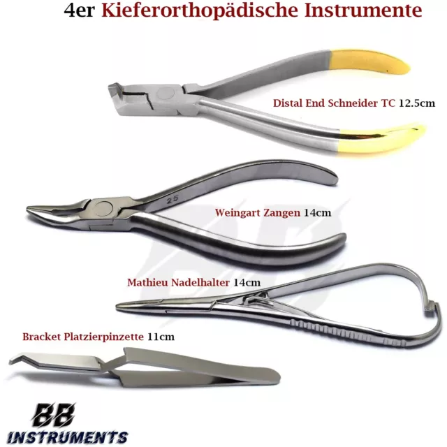 Kieferorthopädische Instrumente Distal Schneider Draht Nadelhalter KFO Zangen X4