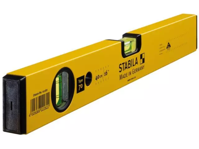 Stabila 70-40 Individual Bomba Nivel de Burbuja 2 Vial 40cm