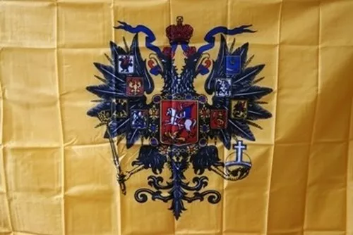 Imperial Flag of Russia 3x5 ft Russian Tsar Czar Eagle Shield Standard Coat Arms