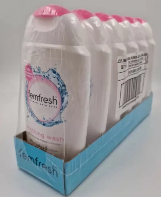 6 x Femfresh INTIMATE SKIN CARE SOOTHING WASH SOAP FREE 250ML - Full Pack U.K.