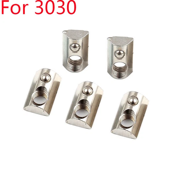 M4 M5 M6 M8 T-Nut Round Roll T Slot Spring Nut 3030 Series Nickel Plated