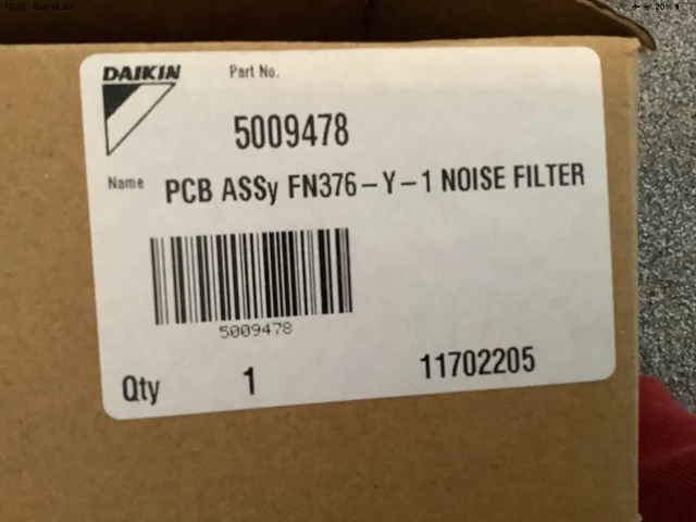 *Nuovo* Filtro Antirumore Daikin Pcb 5009478 Fn36-Y-1 2P273633-1 Post Veloce!