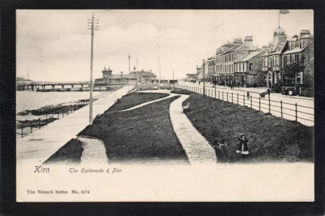 Postcard Kirn nr Dunoon Argyll and Bute Scotland the Esplanade and Pier early