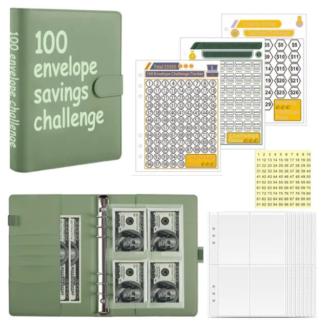 100 Envelope Challenge Saving Money Binder  for Planning and Saving