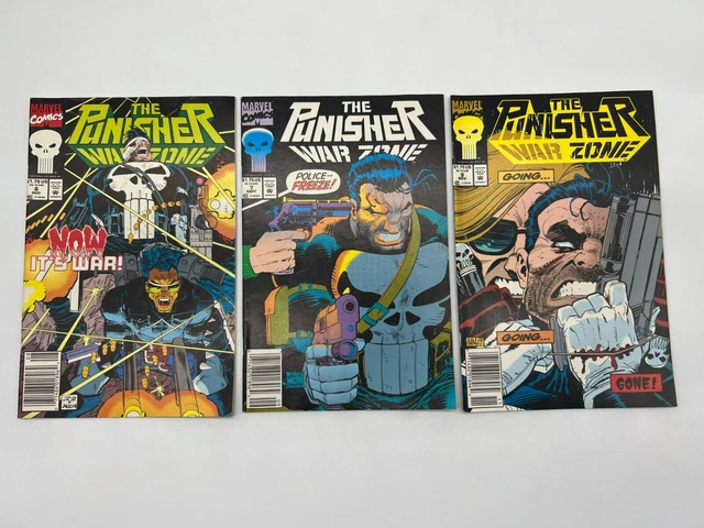 Marvel Comics The Punisher War Zone No. 1/2/3/4/6/7/9 (Lot QT)
