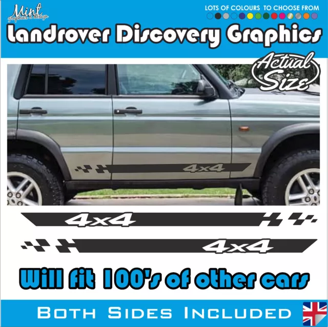 LANDROVER Discovery 4x4 Off Road Side Stripes Decals Stickers Graphics 016