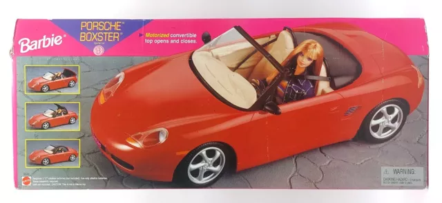 1998 Barbie Porsche Boxter Cabrio Vehicle / Motorized Top / Mattel 18549 / NrfB