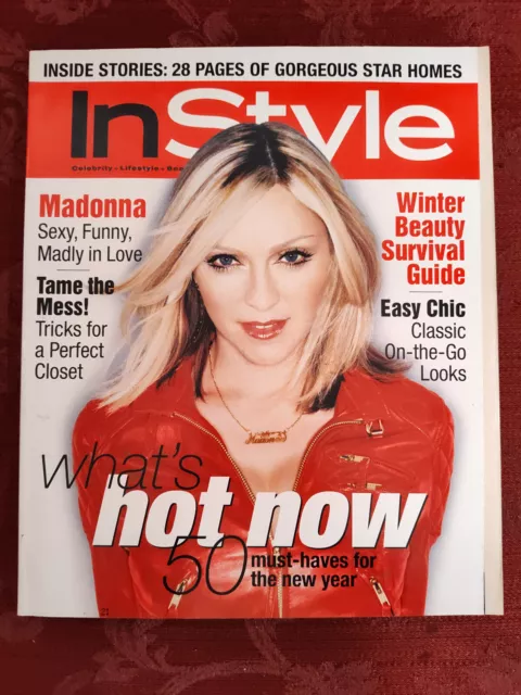 INSTYLE Magazine January 2001 Madonna Marcia Gay Harden Katey Sagal China Chow