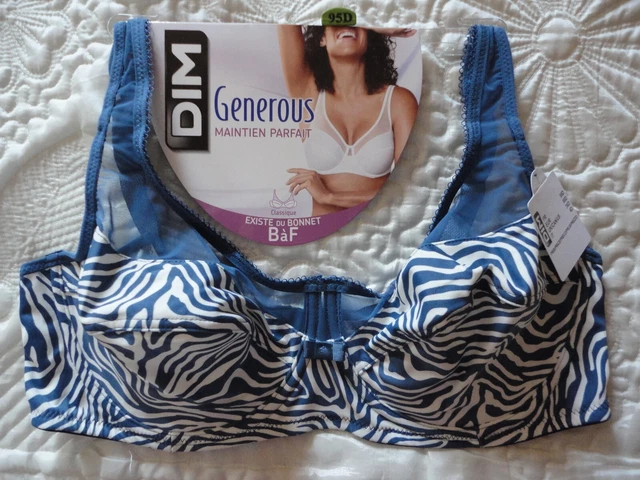 Soutien-gorge Dim Generous – 95D – Imprimé Camo Fleuri – Neuf Avec étiquettes