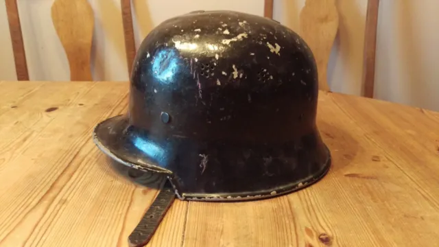 Deutscher Stahlhelm Helm der Feuerwehr Feuerschutzpolizei Polizei "DRP Thale"