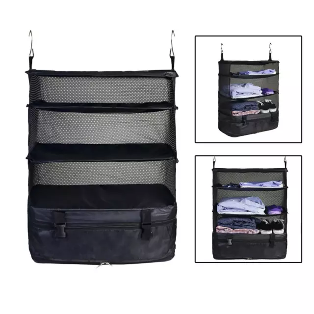 Luggage Bag 3 Layers Dust Proof Hanging Artifact Organizer for Travel