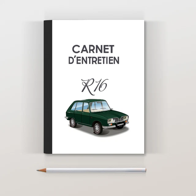 Carnet d'entretien R16 Renault 16 vert foncé