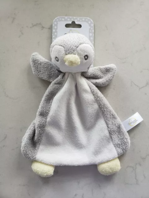 Aurora Baby Bommel Pinguin Decke Stofftier grau & weiß Plüschbettdecke