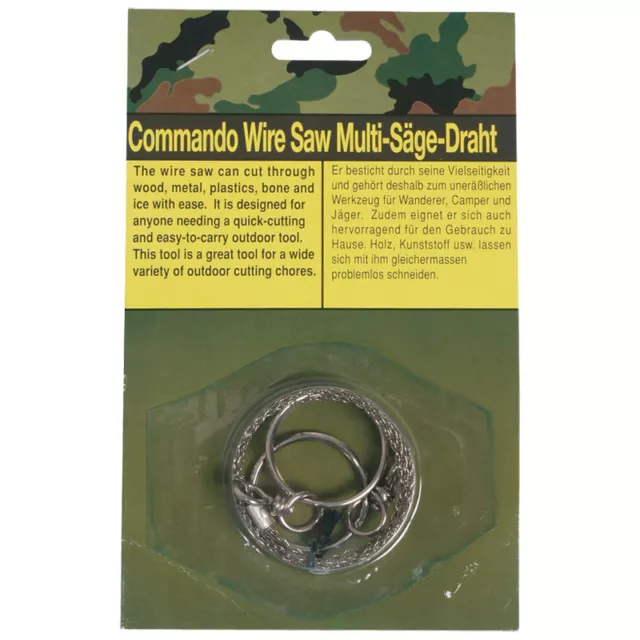 Commando Wire Saw Camping Hunting Survival Bushcraft Emergency Steel Army Tool