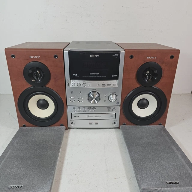 SONY CMTSPZ90DB 3CD Changer DAB Cassette Player Micro Bookshelf
