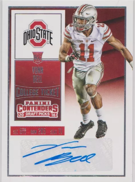Vonn Bell 2016 Panini Contenders Draft Ticket Autograph Auto Rookie Rc Sp Saints