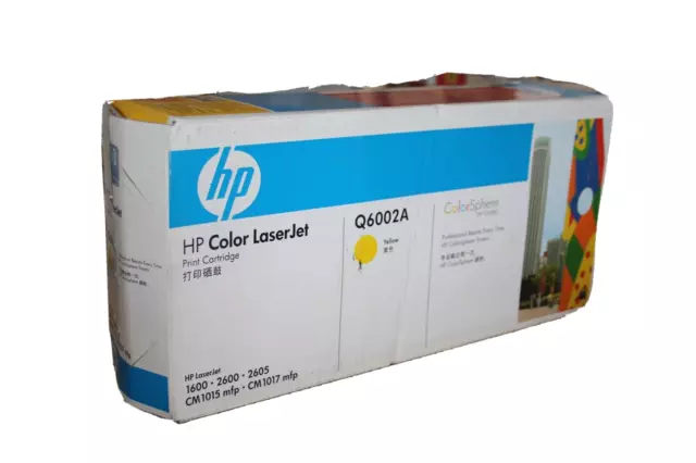 Genuine, Original HP Q6002A (Yellow) Toner Cartridge LaserJet