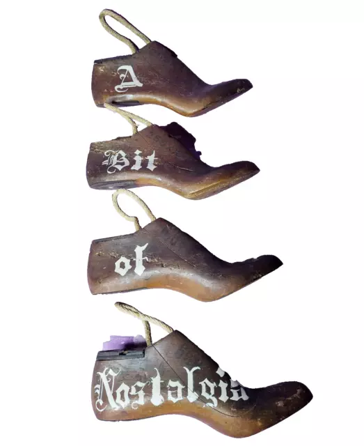 Lot 4 Antique Wood Cobbler Shoe Forms A Bit of Nostalgia 6 1/2 Farmhouse Decor