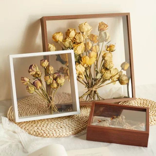 Storage Frame Display Box Wood Frame Wall Mount Dry Flower Flower Display Frame