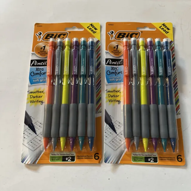 2 Pack BIC XTRA Comfort Mechanical Pencils 6 Each Pack